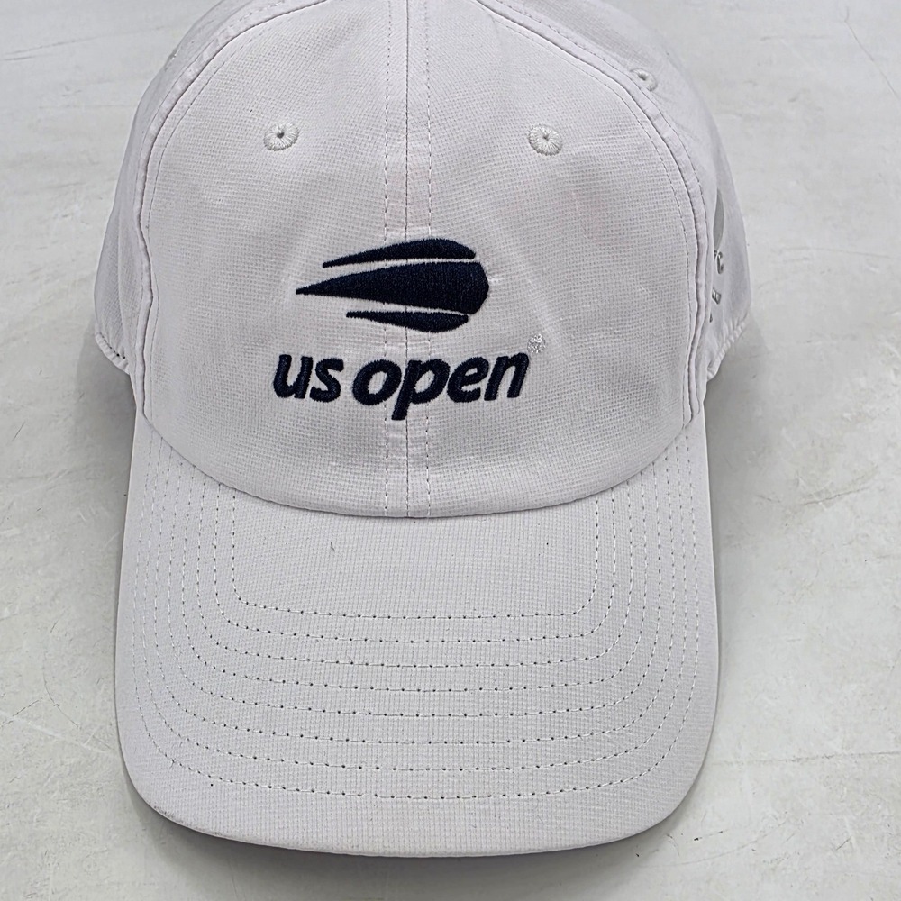 US OPEN TENNIS HAT AMERICAN NEEDLE WHITE LOGOS NYC OSFA CAP COMFORT ADJUSTABLE